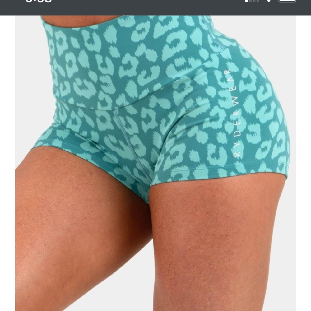 Leopard print workout shorts ryderwear